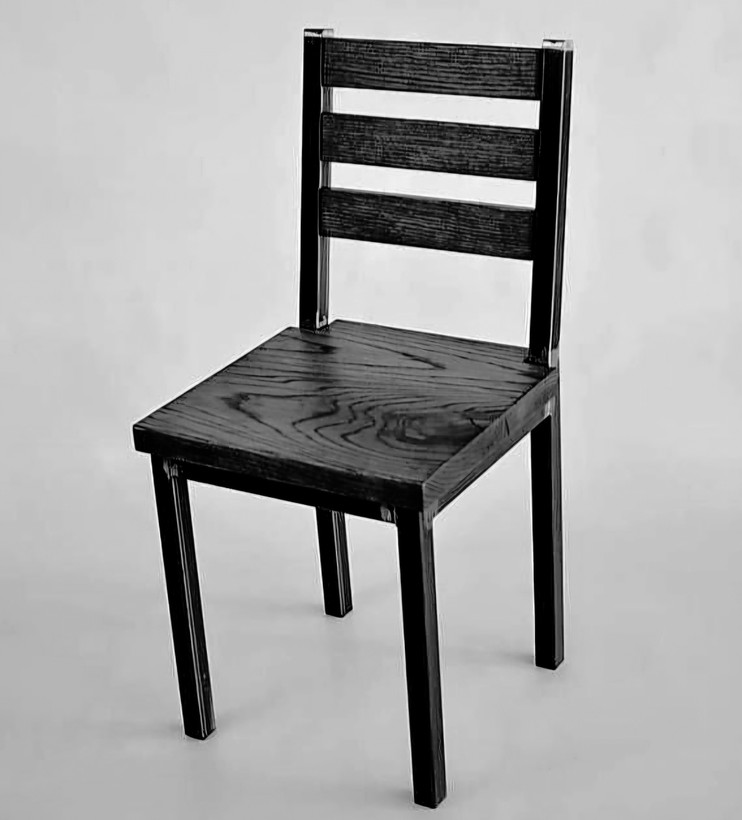 صندلی چوبی فلزی مدرن